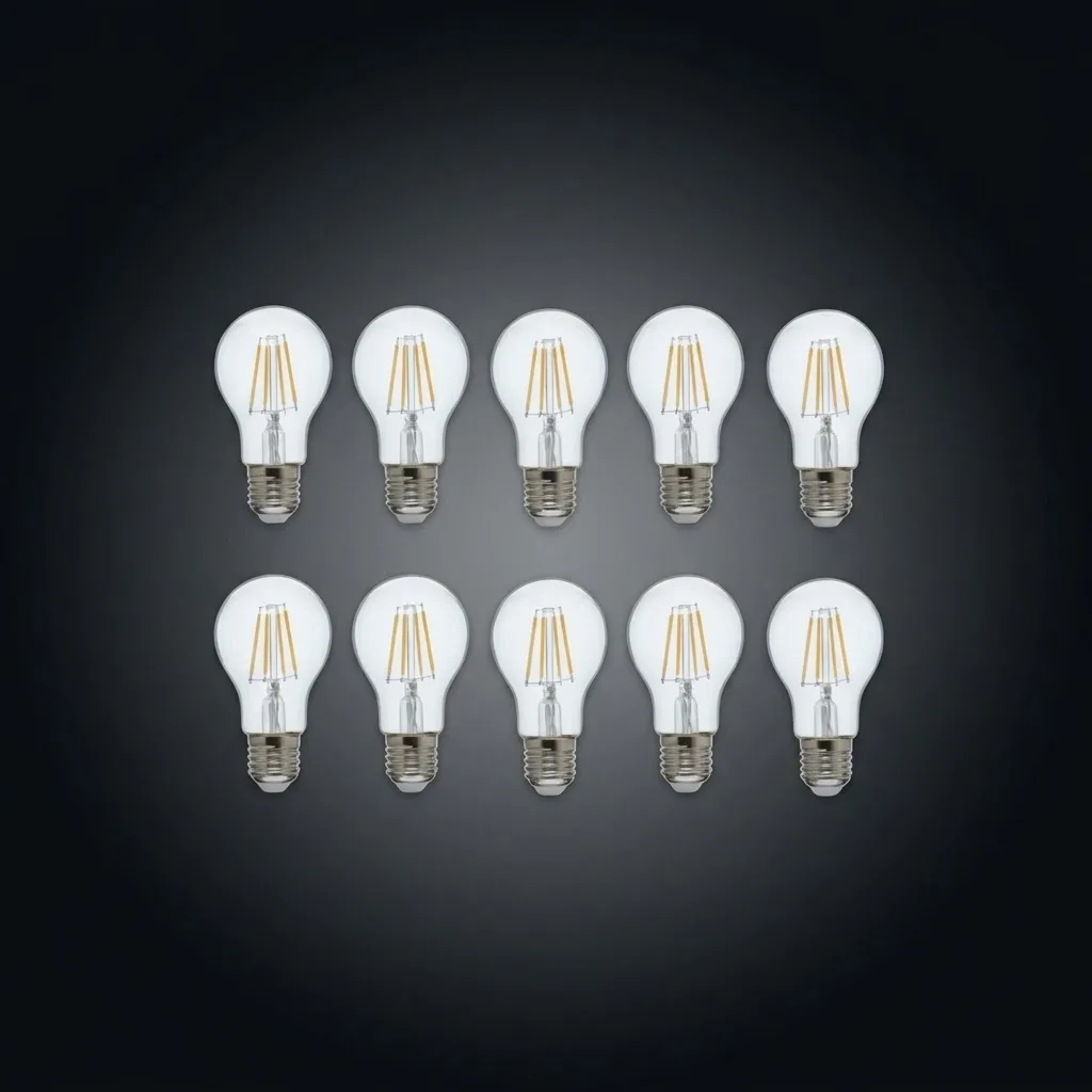 LED Rustik Ampul 6W E27 Beyaz 10 Adet