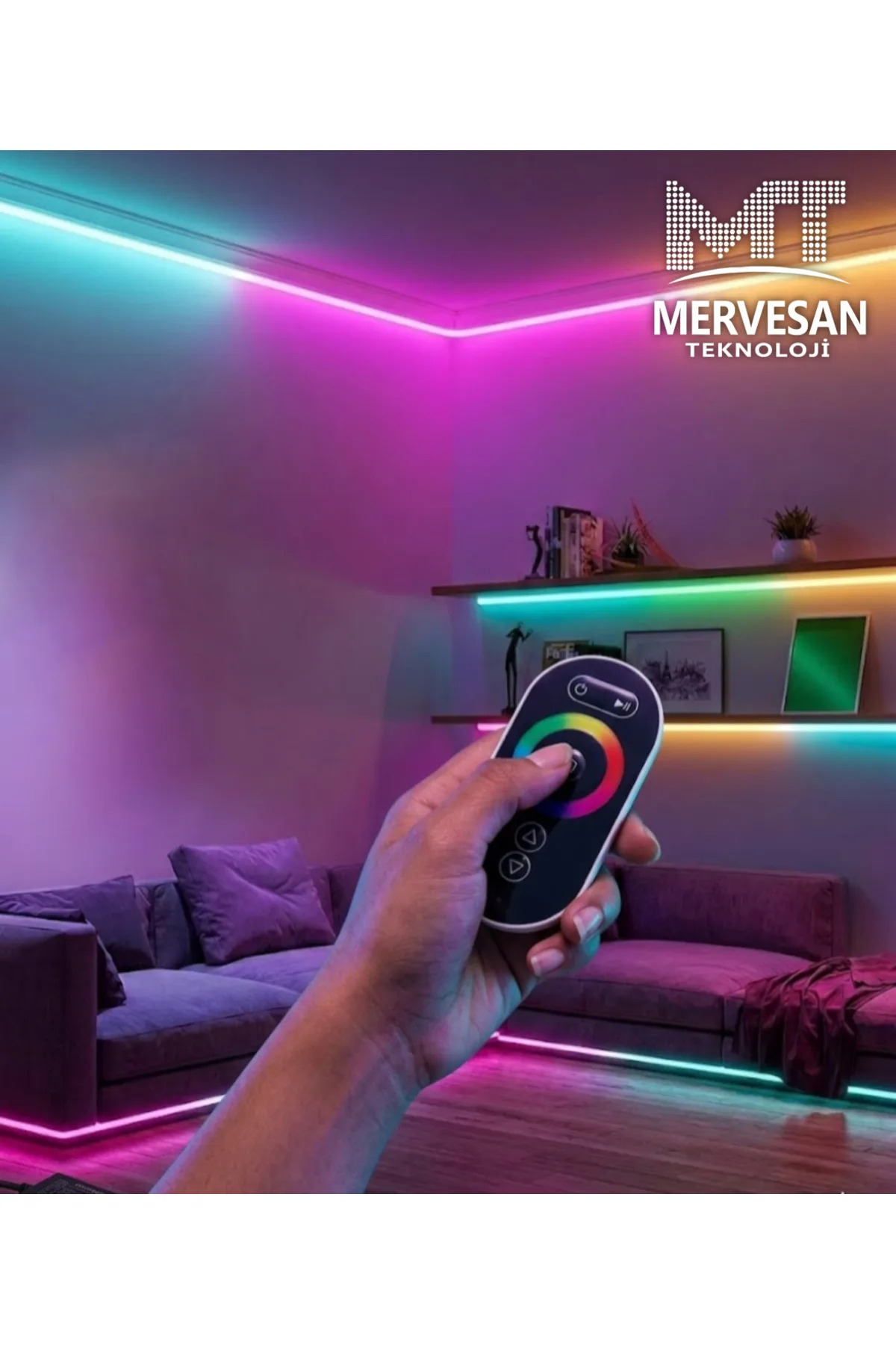 MERVASAN MRW-C-RF- 30 AMPER RGB ŞERİT LED KUMANDASI DOKUNMATİK - Görsel 2
