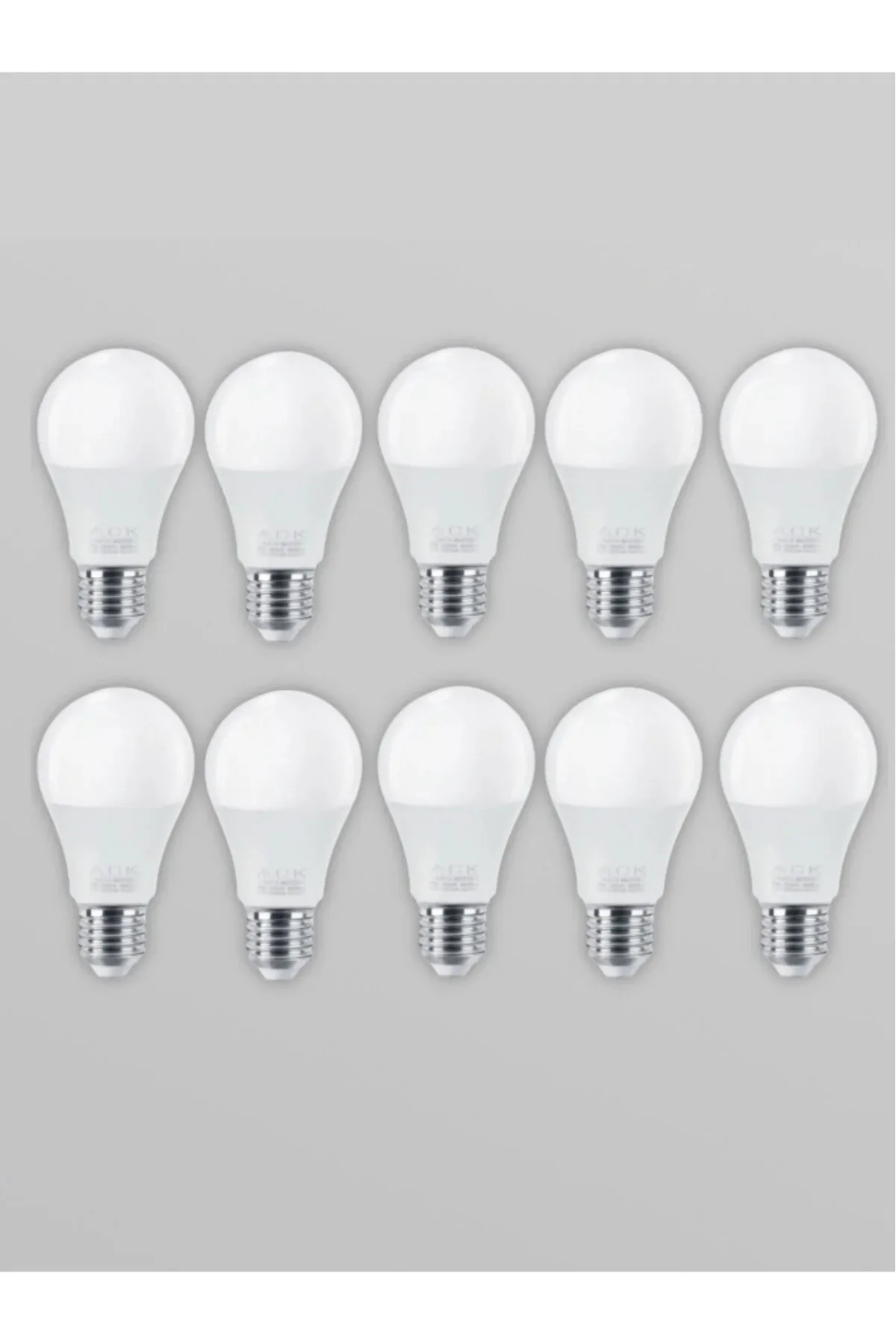LED Ampul 9W E27 A60 BEYAZ 6500K 10 Adet - Görsel 2