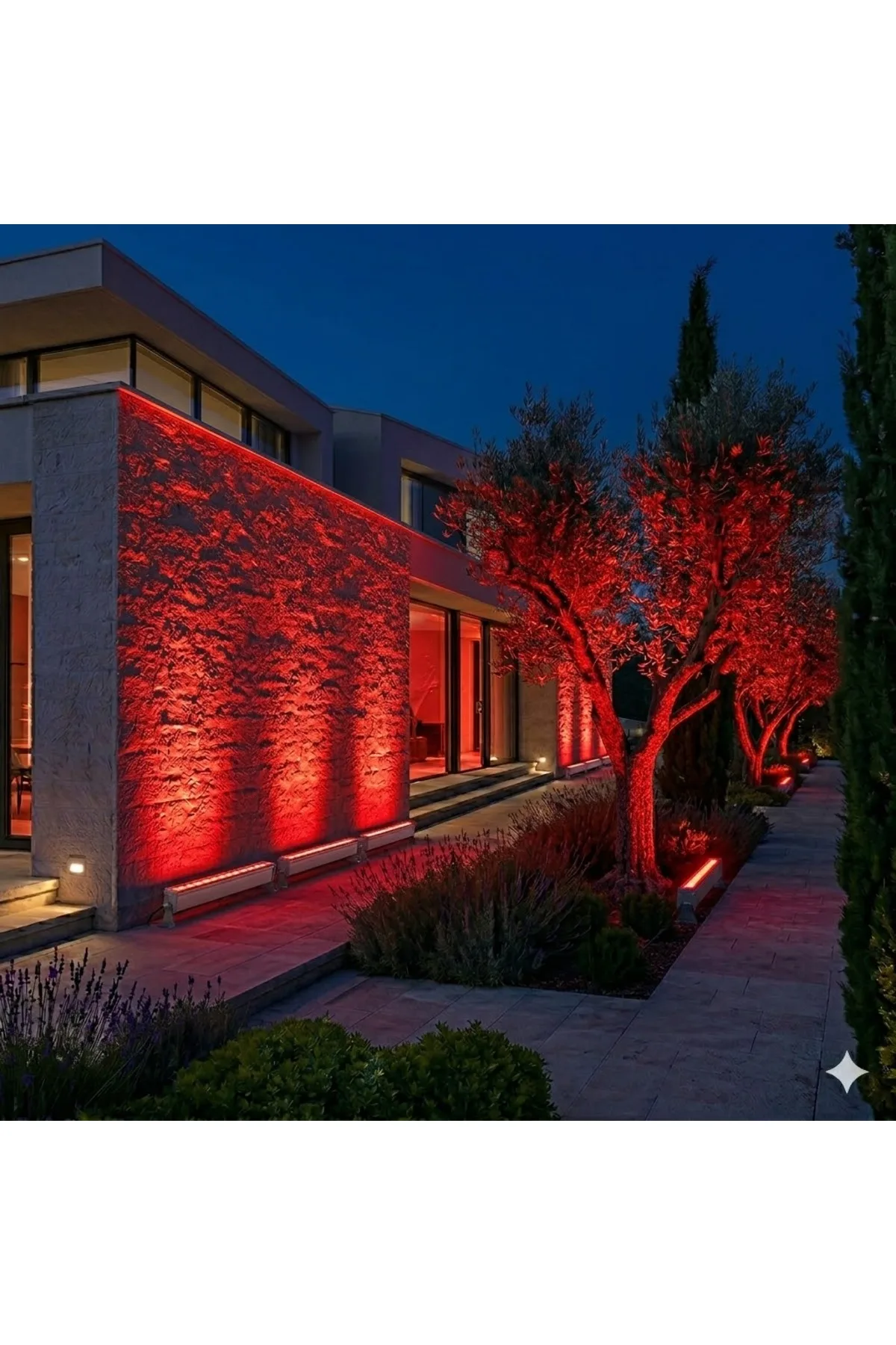 9x1W KIRMIZI IP67 27CM LED WALLWASHER