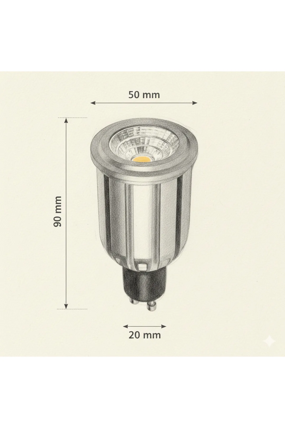Lensli LED Ampul 7W GU10 Gün Işığı 10 Adet - Görsel 2