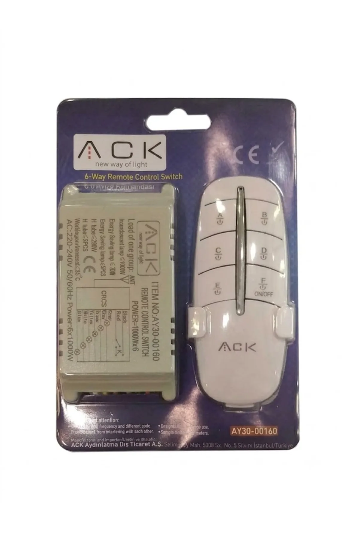 6 KANALLI AVİZE KUMANDASI 220V