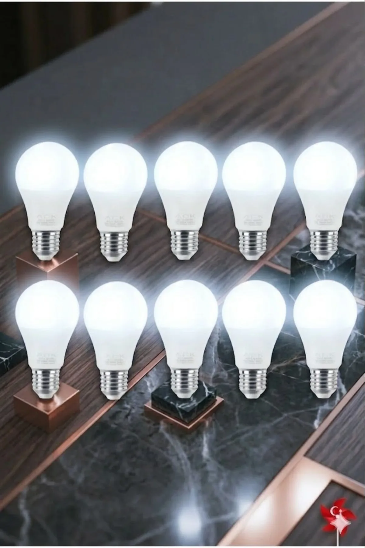 LED Ampul 9W E27 A60 BEYAZ 6500K 10 Adet