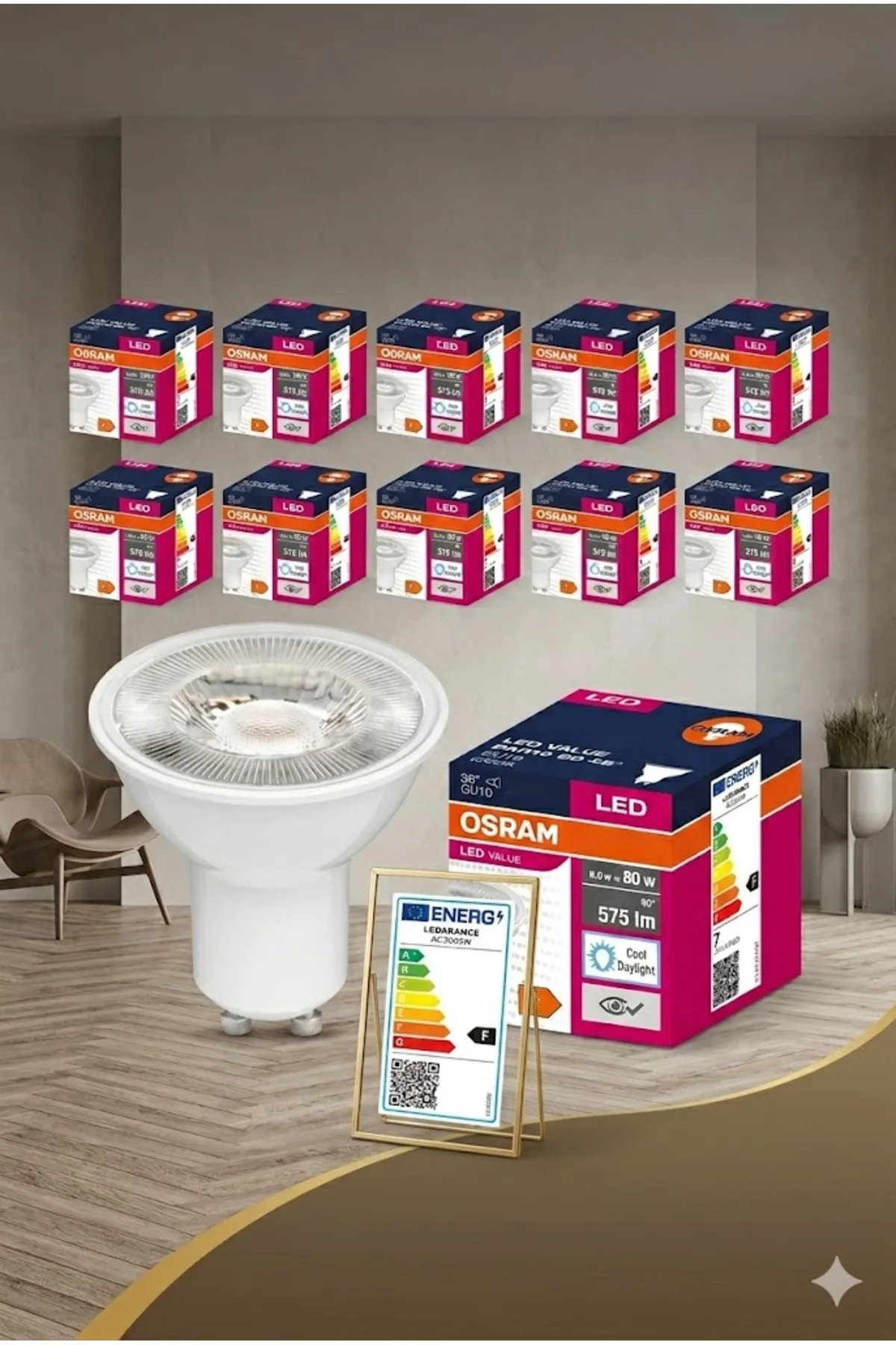 GU10 Led Ampul 6.9W 6500K Beyaz (10 Adet)