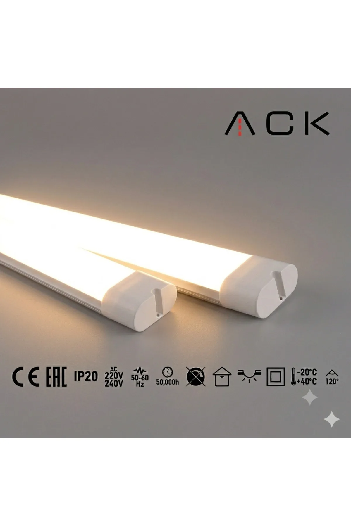 Satürn LED Bant Armatür 120cm 54W 3000K Günışığı IP20 AN29-01203