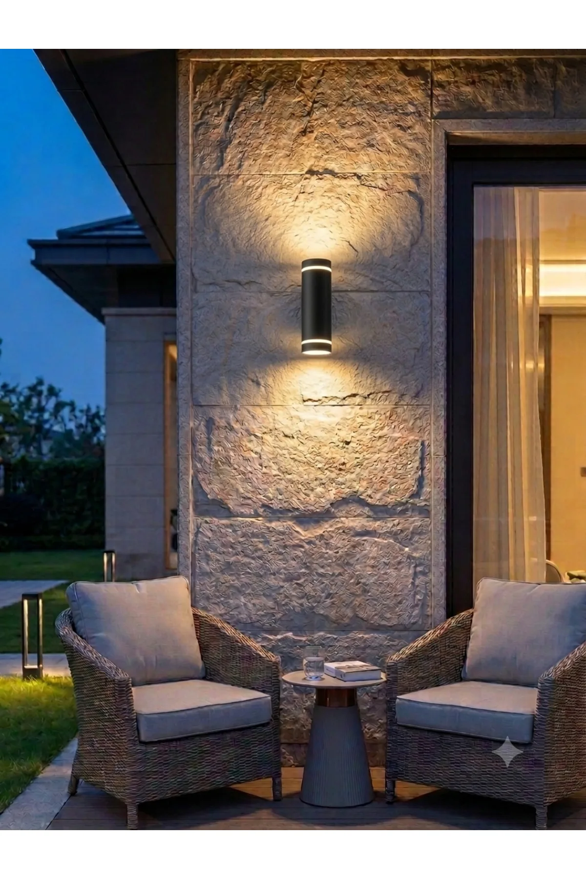 18W LED DUVAR ARMATÜRÜ / SİYAH / YUVARLAK / 6500-4000-3000K BUTONLU RENK SEÇENEĞİ IP65 - Görsel 2
