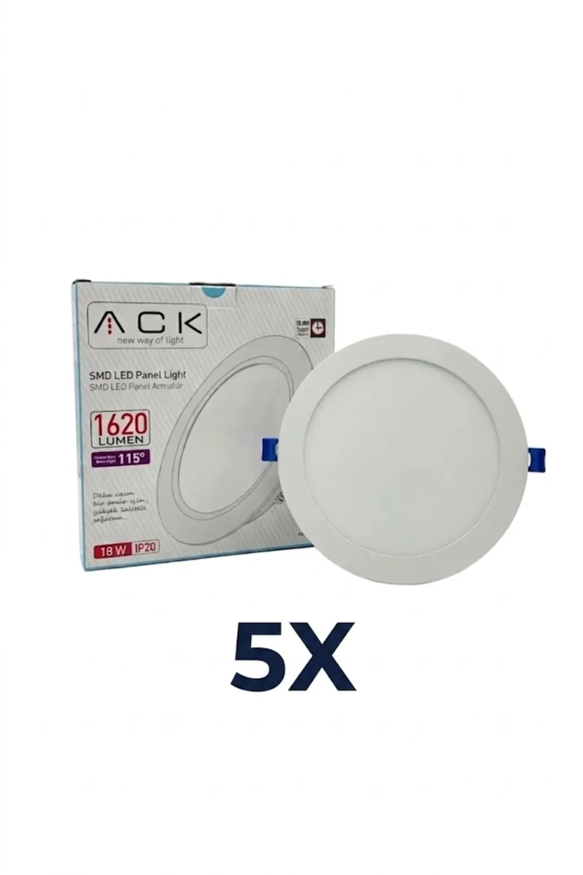 18W BEYAZ KASA BEYAZ ISIK LED PANEL 5 ADET