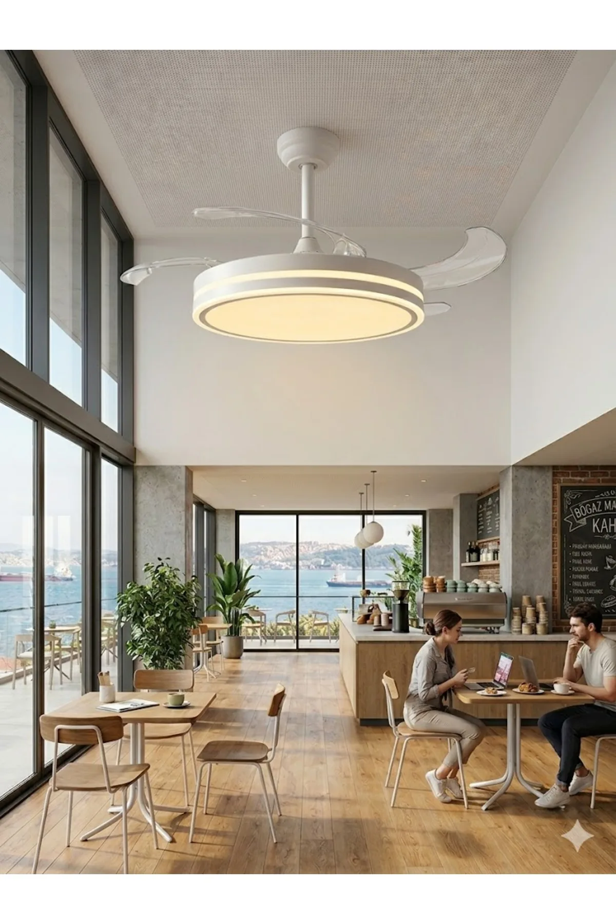 LED TAVAN FANI BEYAZ CCT 20W 42INC(106CM) DIMMABLE UZAKTAN KUMANDALI