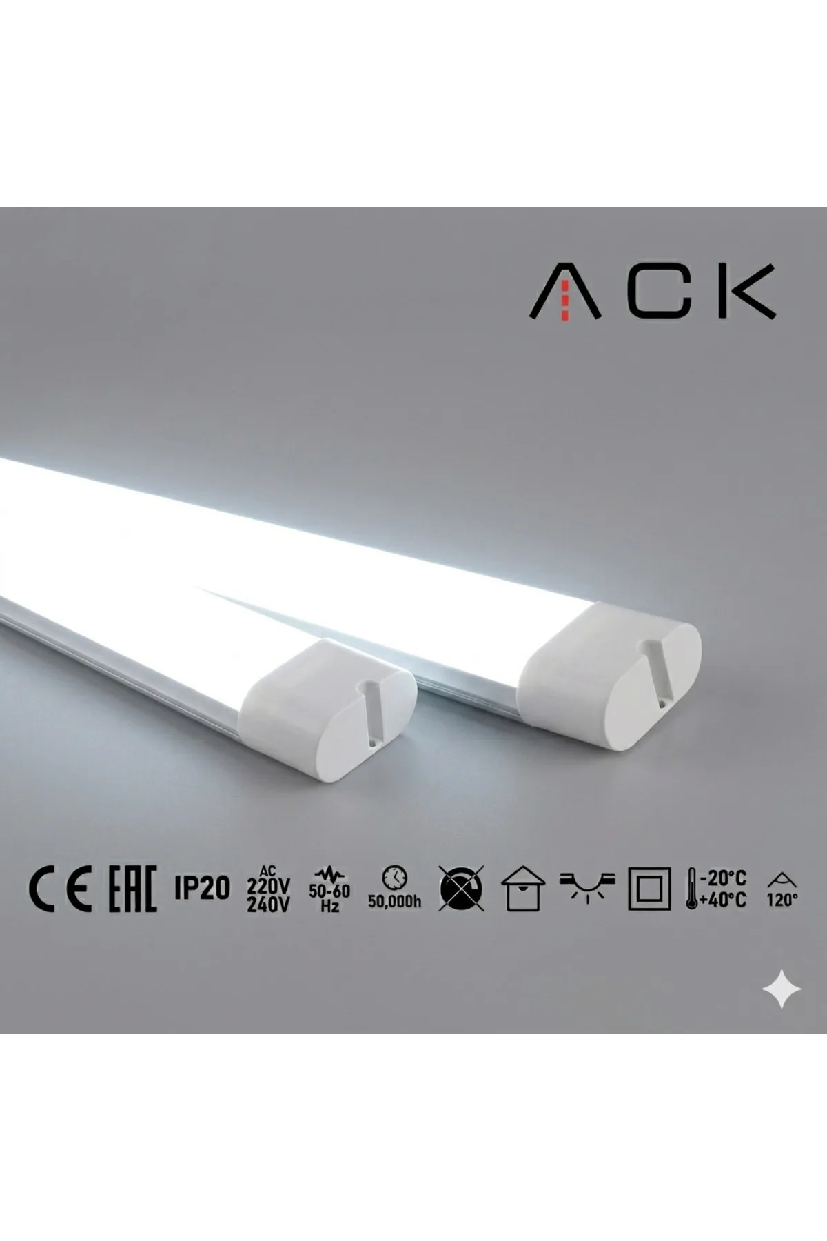 Satürn LED Bant Armatür 120cm 54W Beyaz Işık IP20 AN29-01233