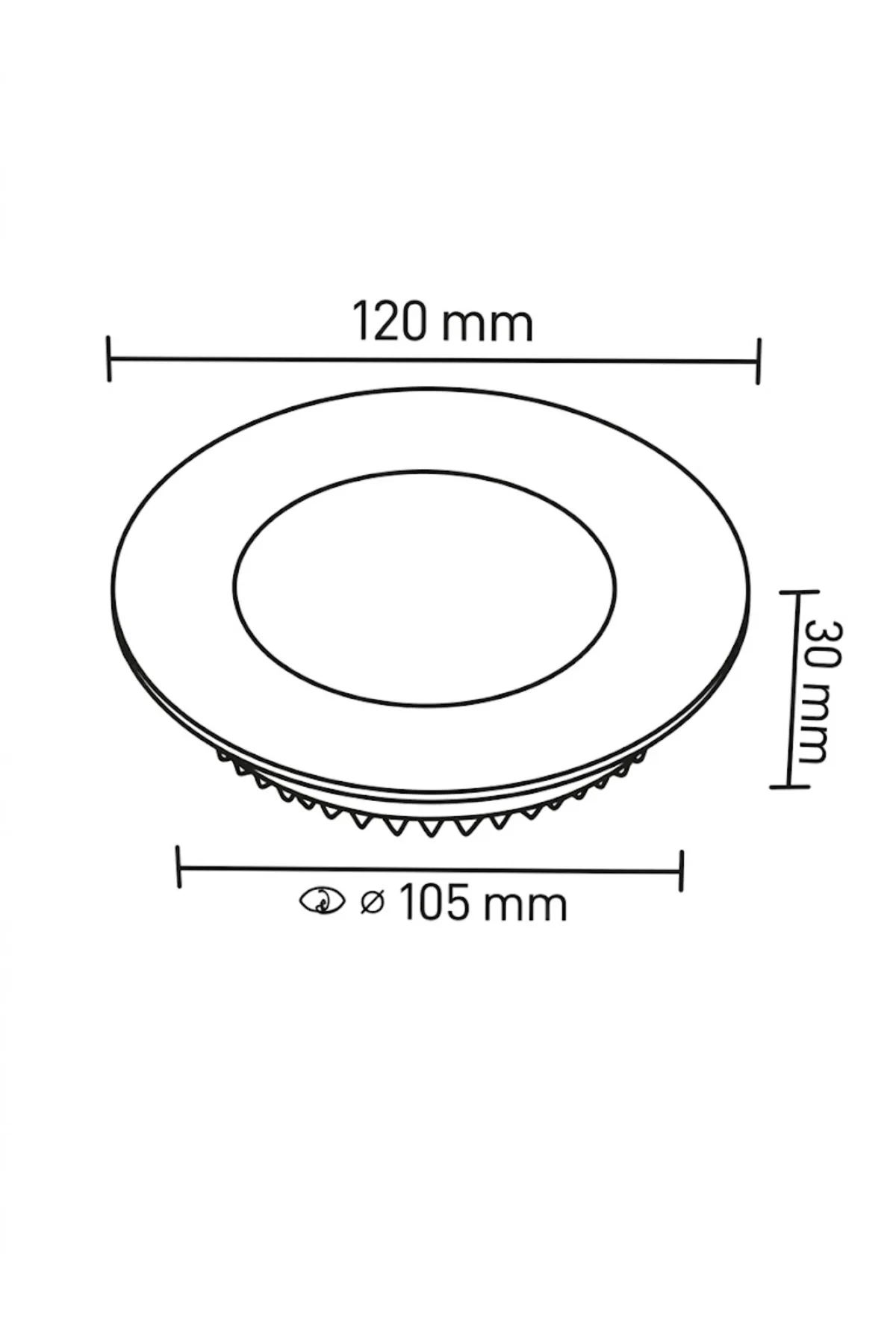 6W LED PANEL 6500K BEYAZ ISIK 5 ADET - Görsel 3