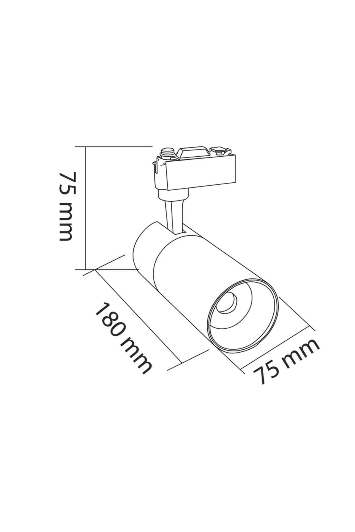 30W Alüminyum LED Ray Spot Armatür Beyaz Kasa 3000k Günışığı AD30-01100 - Görsel 2