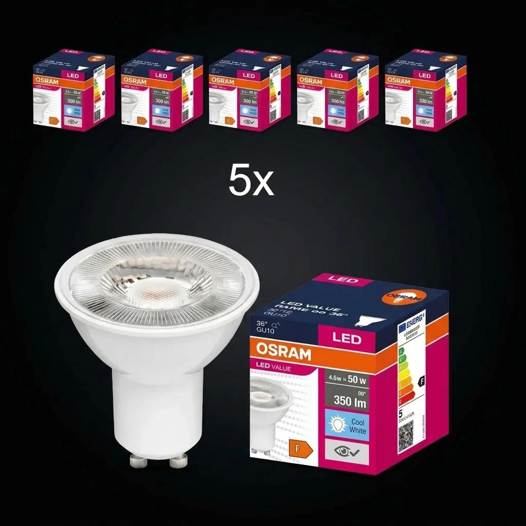 GU10 Led Ampul 4.5W 3000K Gün Işığı (5 Adet)