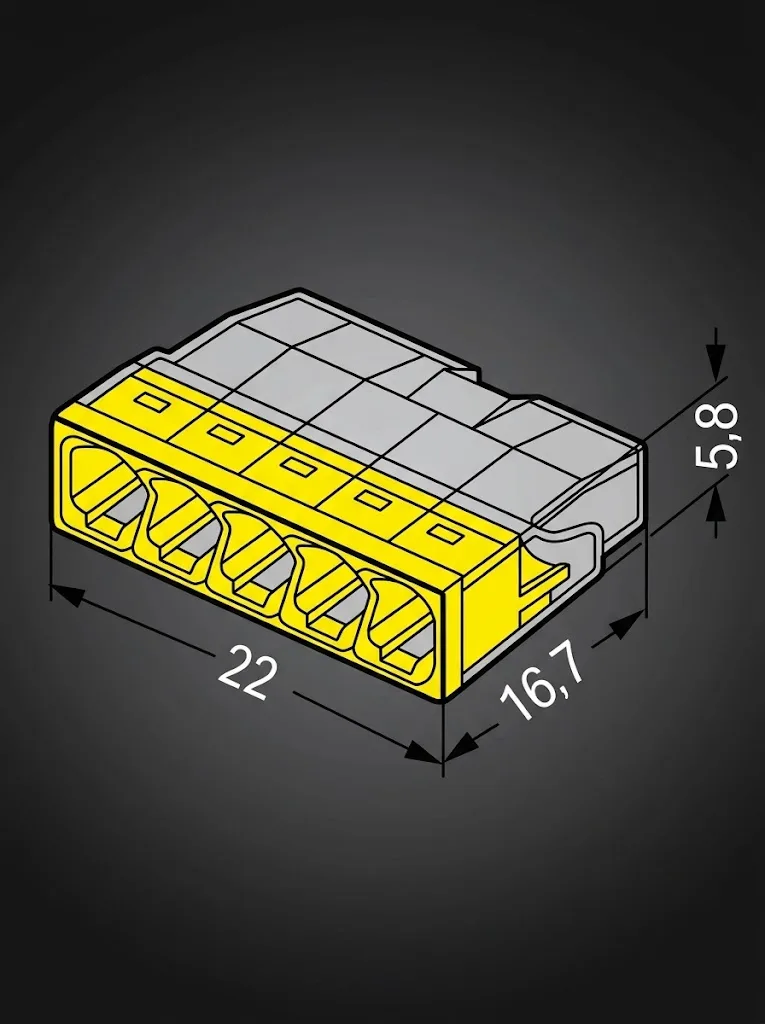 Wago 2273-205 5 Lİ Buat Klemensi Tırnaksız 100 adet - Görsel 3