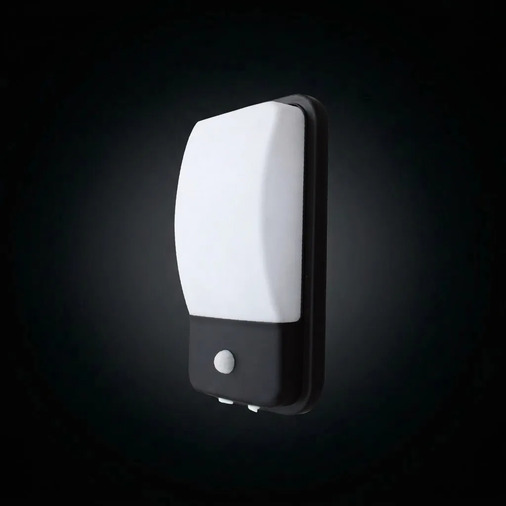20W SENSÖRLÜ LED DUVAR APLİĞİ SİYAH 6500K IP65