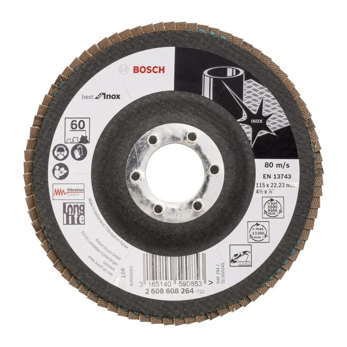 BOSCH Best For Inox115 mm 60 K Flap Disk