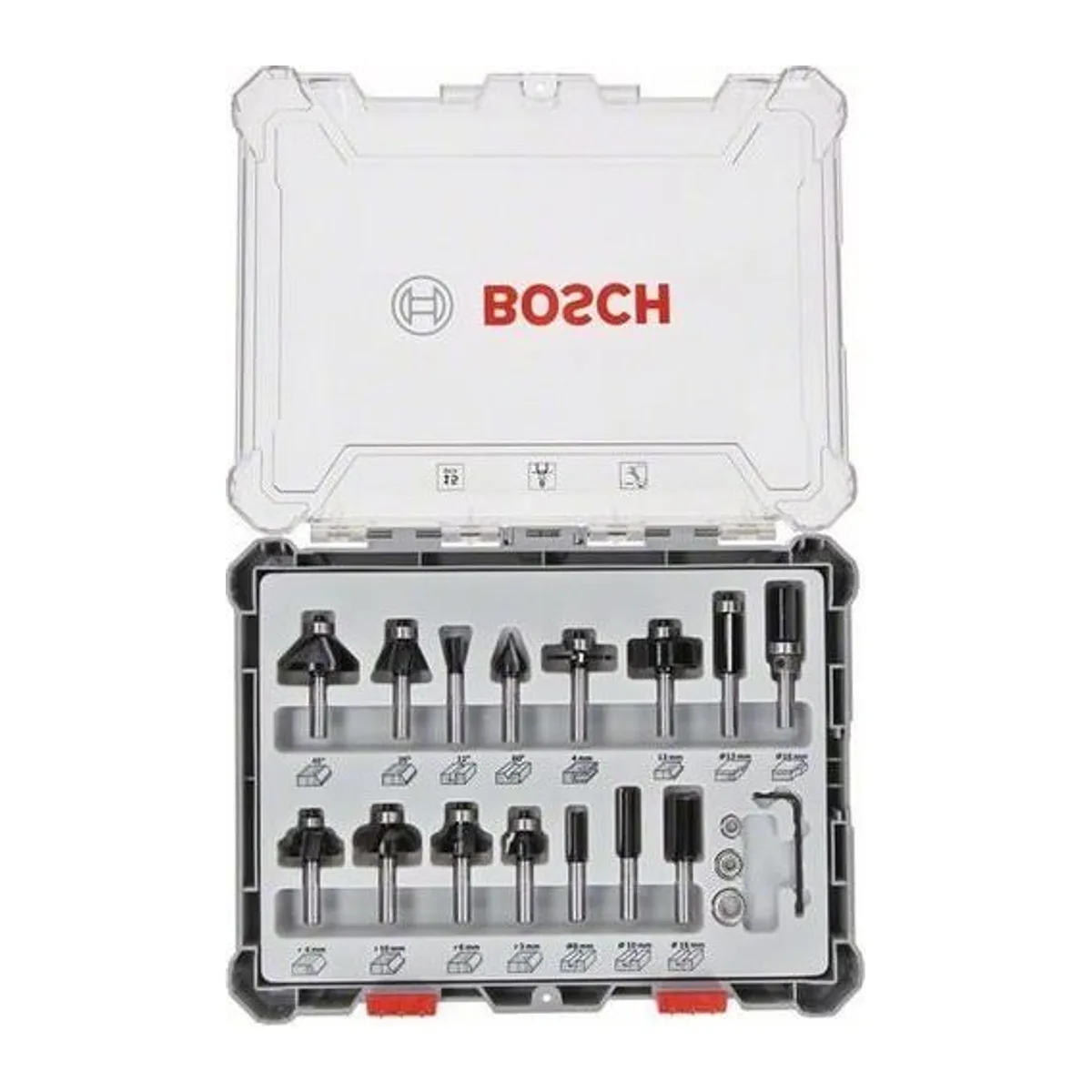 BOSCH FREZE SETİ 15 PARÇA KARIŞIK 8 mm PRO