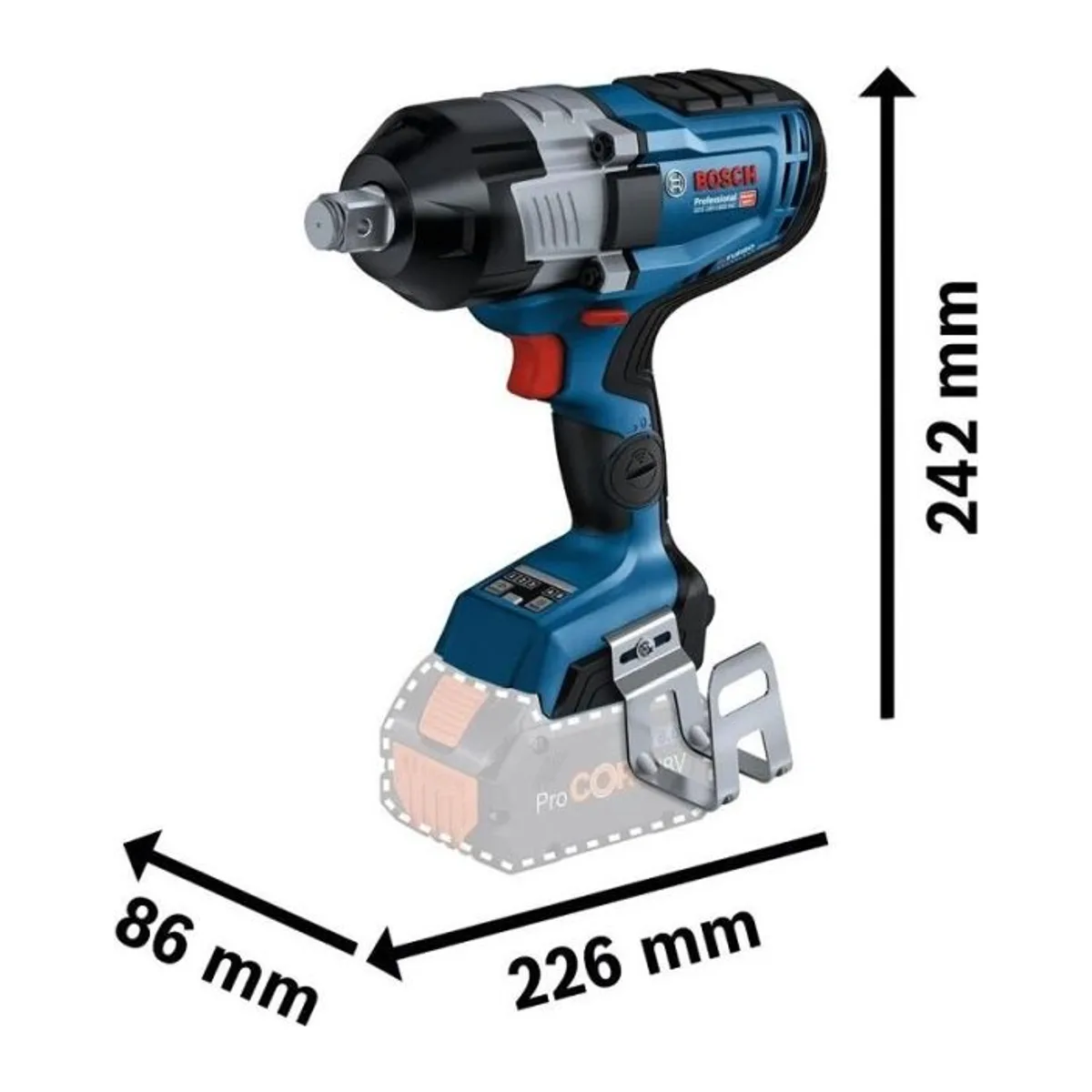 BOSCH GDS 18V-1600 HC Akülü Darbeli Somun SıkmA - Görsel 2