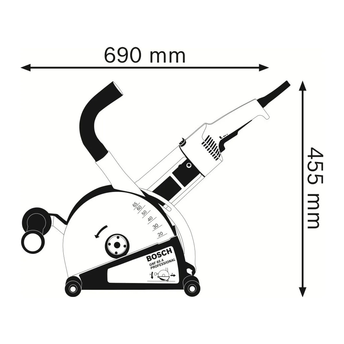 BOSCH GNF 65 A Elmas Testereli Keski Makinesi - Görsel 2