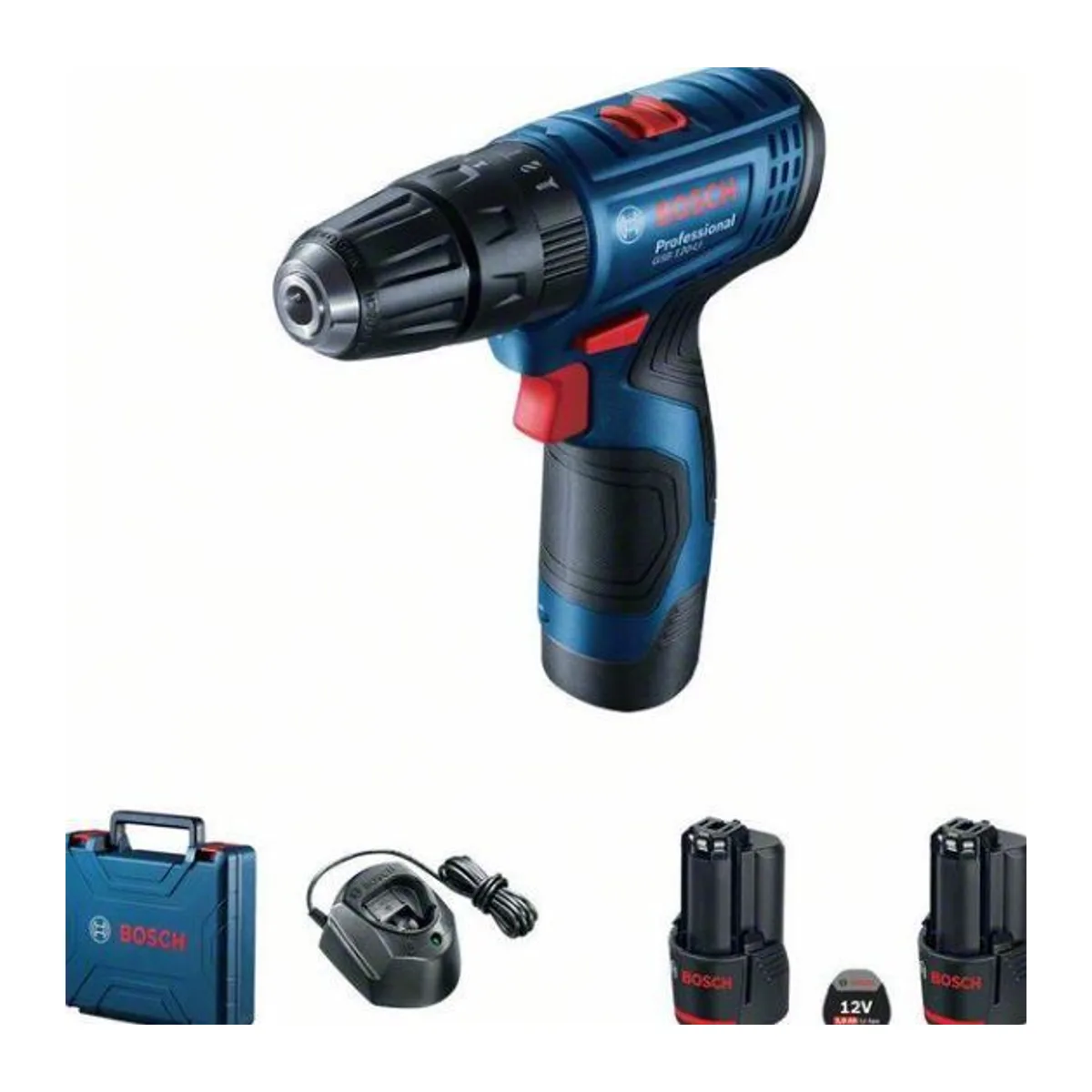 BOSCH  GSB 120-LI 2Ah ÇİFT AKÜLÜ DARBELİ DELME VİDALAMA