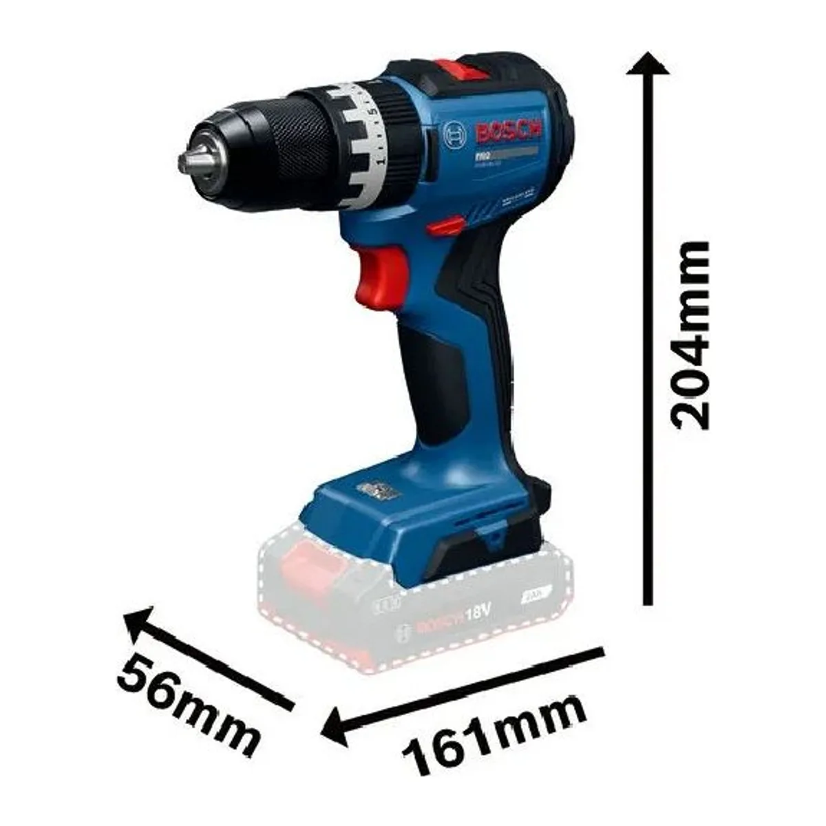 BOSCH GSB 18V-52 AKÜLÜ DARBELİ MATKAP - Görsel 2