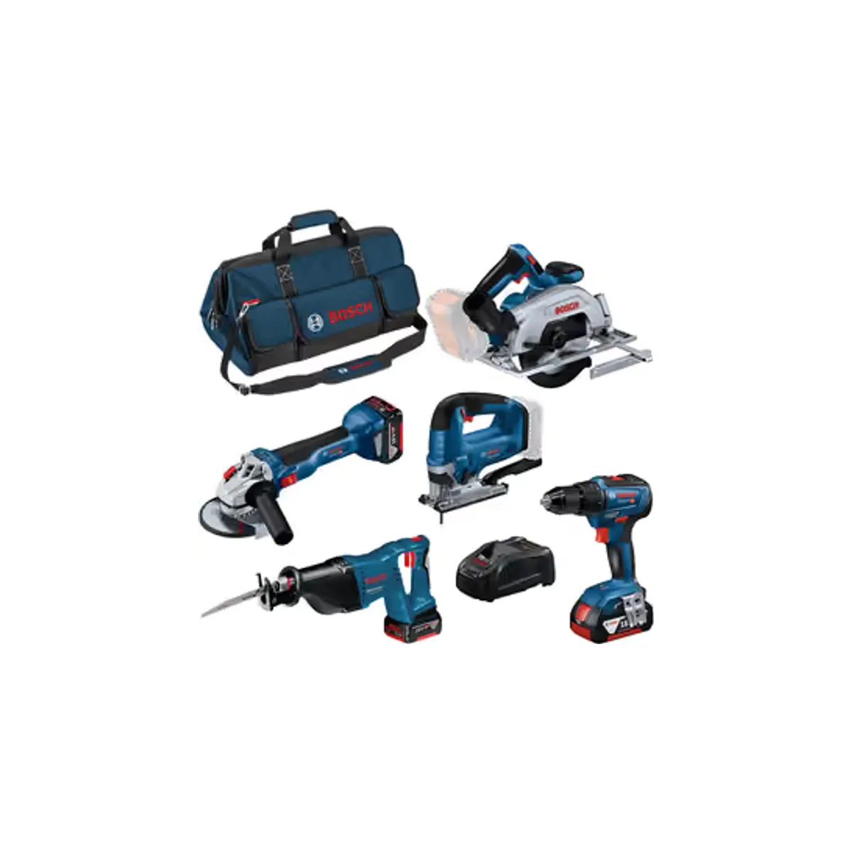 BOSCH GSR+GWS+GKS+GSA+GST (3X18V 4.0AH)
