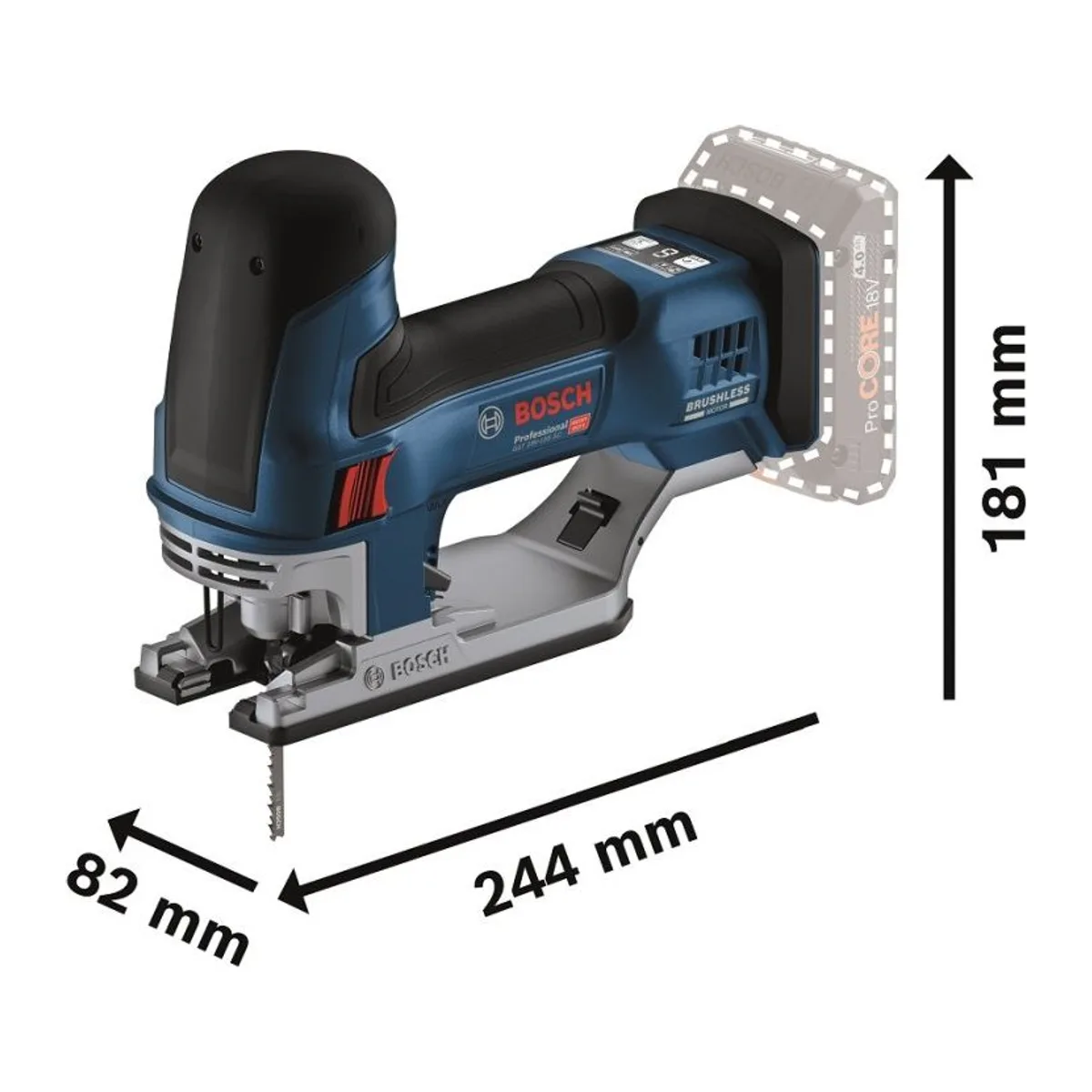 BOSCH GST 18V-155 SC Dekupaj Testere 2x4.0Ah - Görsel 2