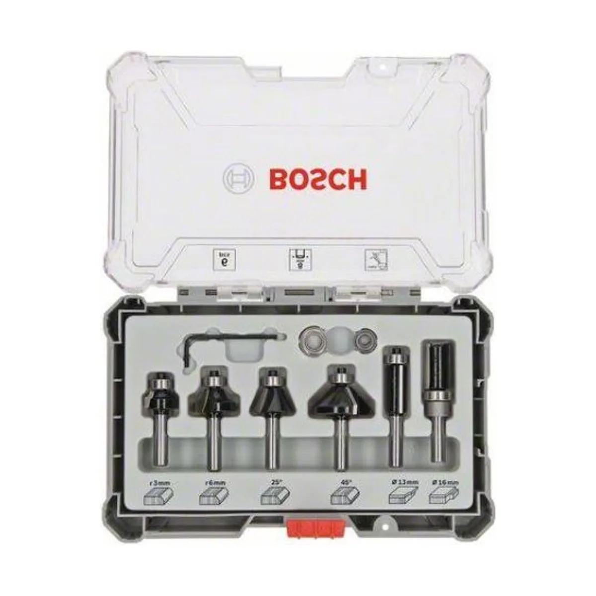 BOSCH Pro Freze Seti 6 'lı Karışık 8 mmşaftlı