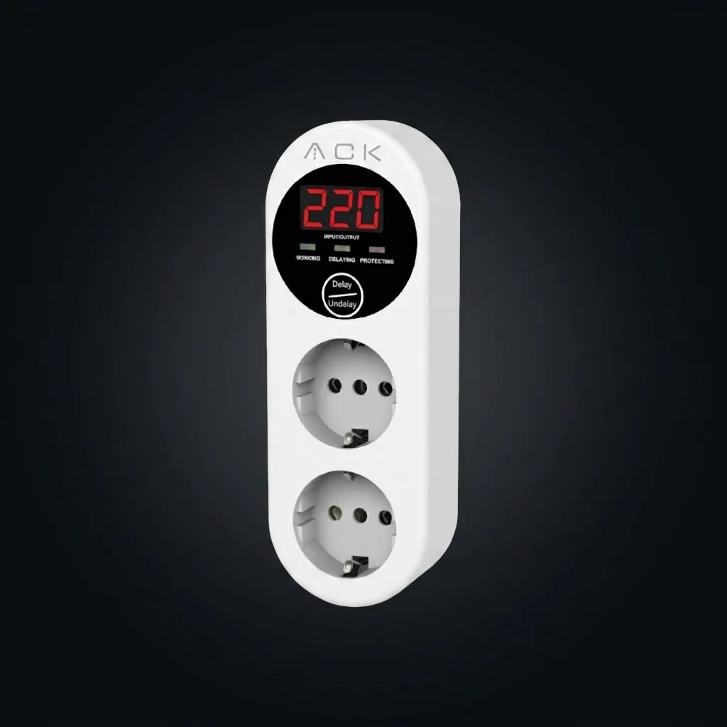 VOLTAJ KORUMALI İKİLİ PRİZ PVPB-04-15A 140-270V