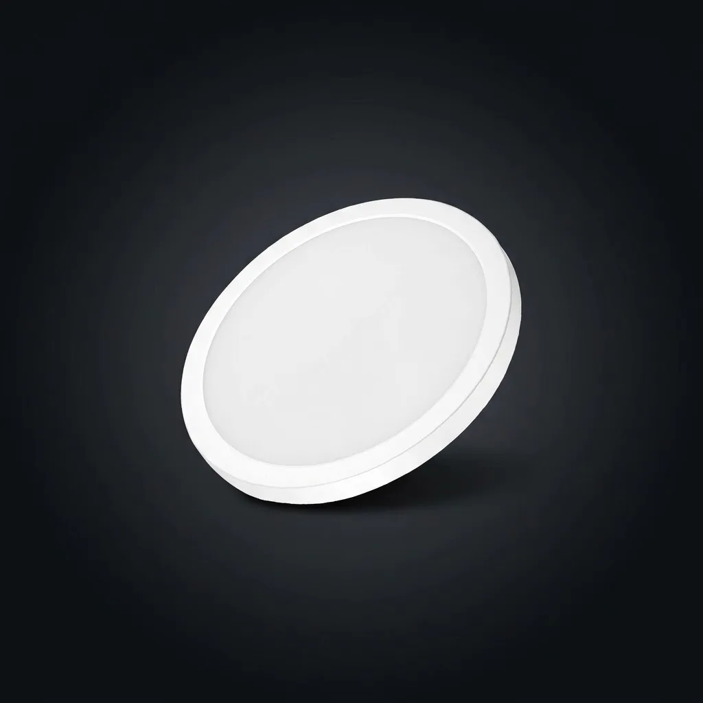 24W CCT Üç Renk Ayarlanabilir Yuvarlak Sıva Üstü / Sıva Altı LED Panel - Beyaz Kasa (3850 Lümen) AP03-02490