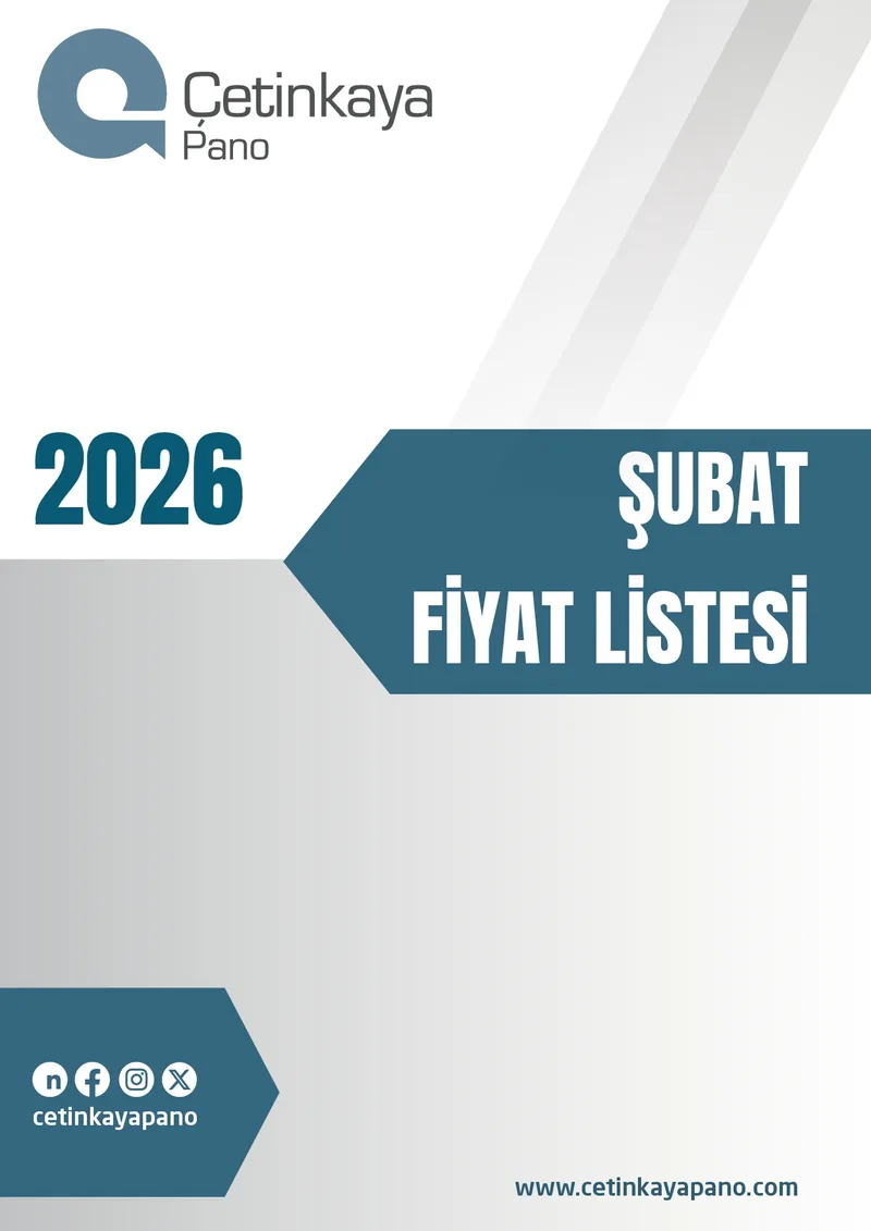 Çetinkaya Pano 2026 Şubat Fiyat Listesi kapağı