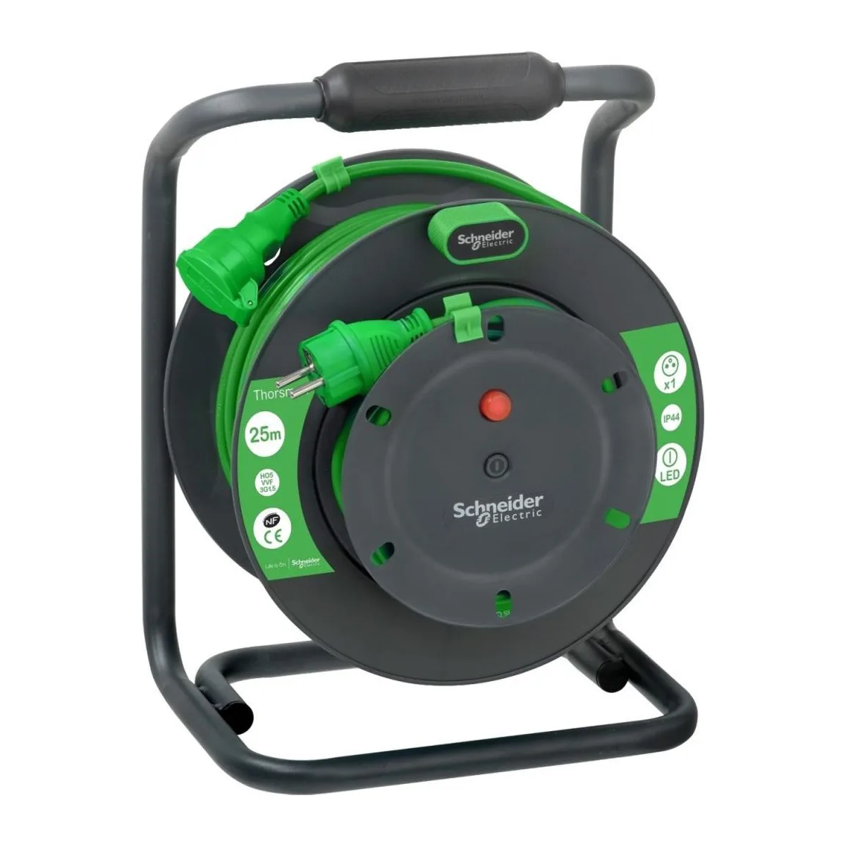 THORSMAN UZATMALI TİP FRANSIZ STANDARTLI KABLO MAKARASI IP44  3X1,5MM 25 MT