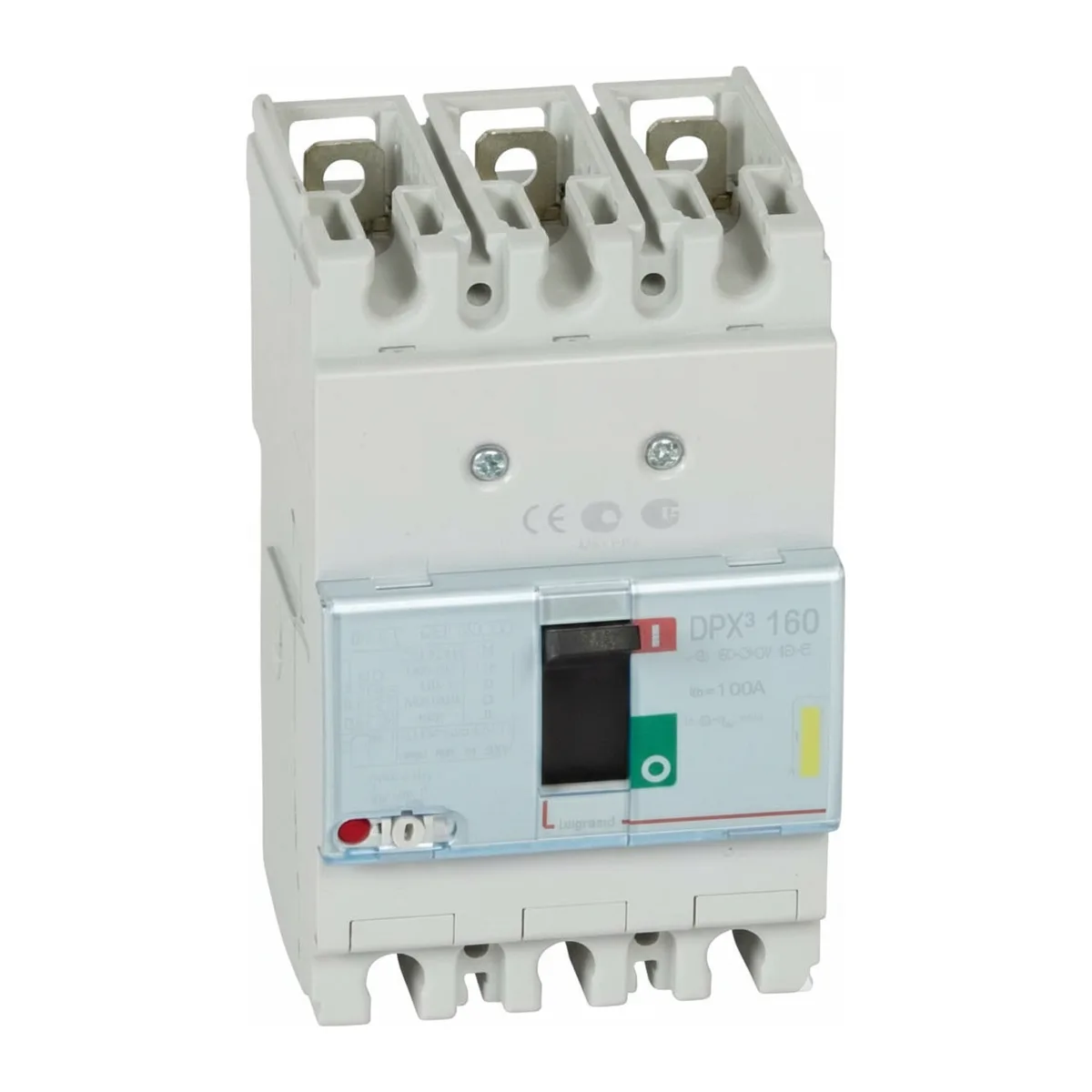 DPX³ 160serisi kompakt şalter 3 kutup Icu:16kA standart tip 100 Amper 400V AC