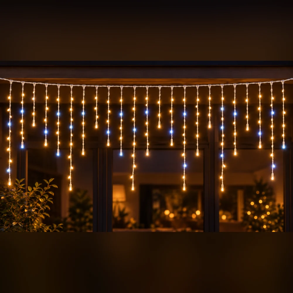 LED Saçak 144 LED 2 m IP65 Çakarlı – Gün Işığı, Beyaz Kablo