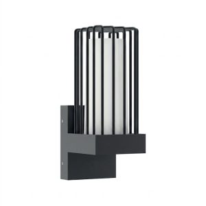 Assos Alüminyum Dış Mekan Bahçe Duvar Apliği - IP54 Su Geçirmez Siyah Modern Kafesli Armatür