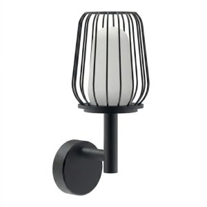 Gordion Alüminyum Dış Mekan Bahçe Duvar Apliği - IP54 Su Geçirmez Siyah Modern Armatür