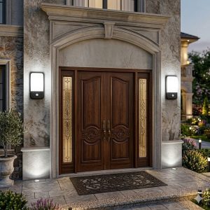 20W SENSÖRLÜ LED DUVAR APLİĞİ SİYAH 6500K IP65