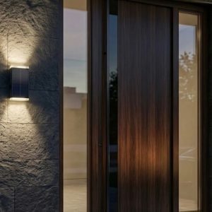 SOLAR LED DUVAR ARMATÜRÜ ÇİFT YÖNLÜ SİYAH GÖVDE 3000K 1W/h