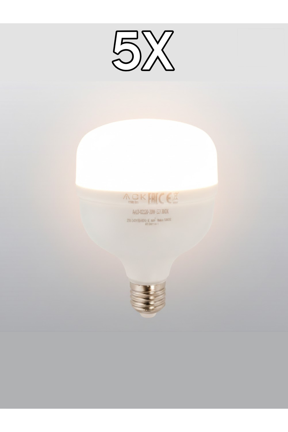 Torch LED Ampul E27 50W Gün Işığı 5 Adet - Görsel 2