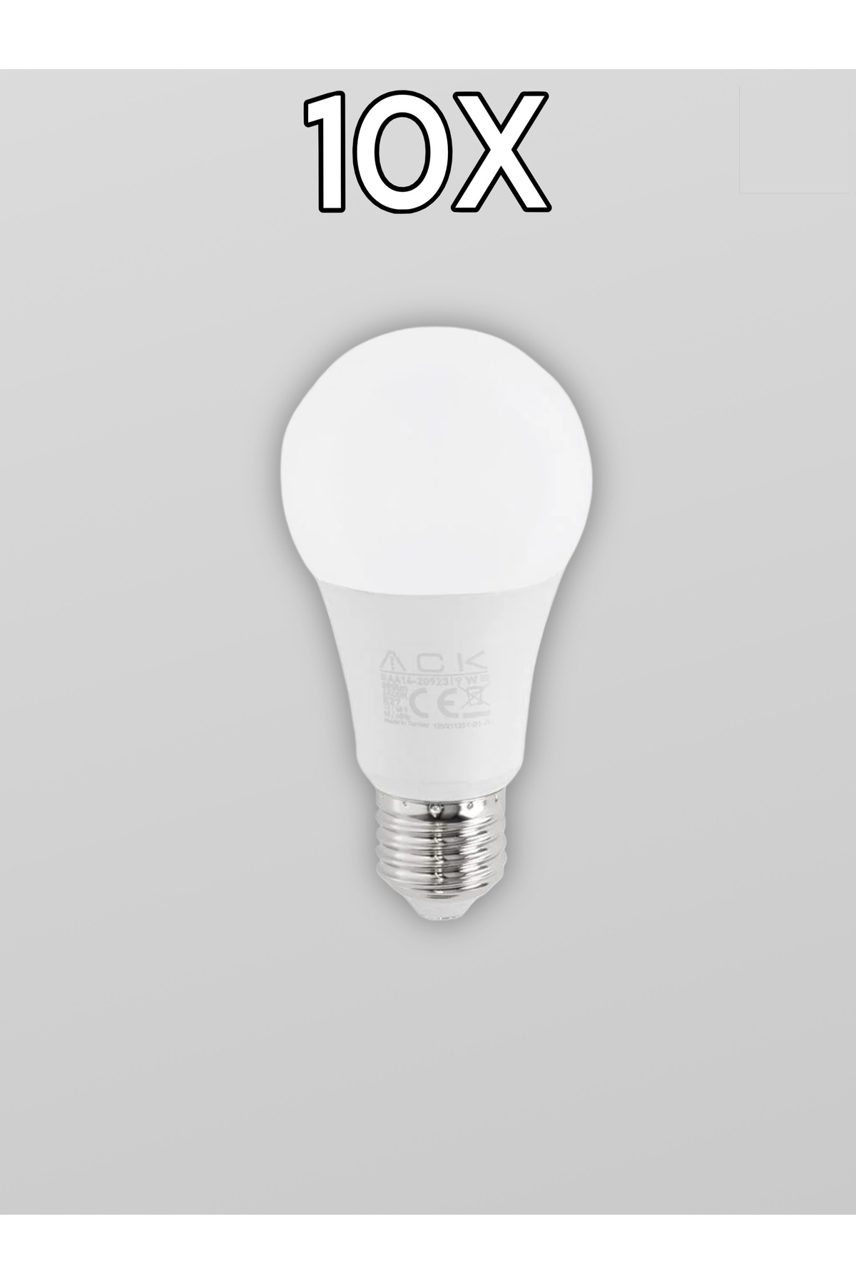 LED Ampul 9W AC/DC E27 Beyaz 10 Adet - Görsel 2