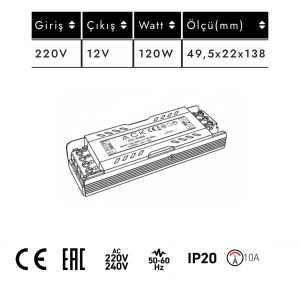 12V 10A LED Trafo