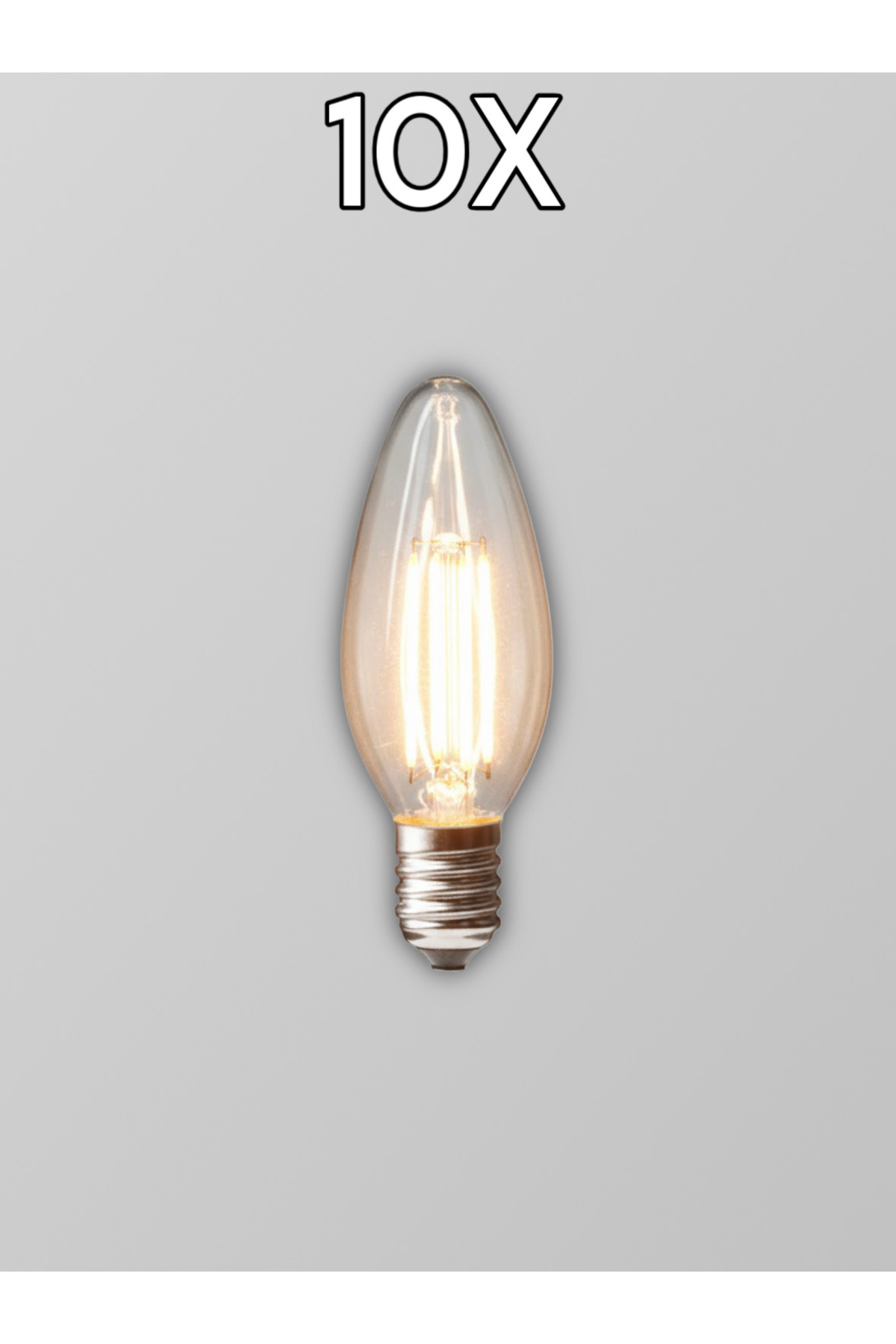 LED Rustik Ampul 4W E14 Gün Işığı 10 Adet - Görsel 2